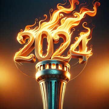 Olympic Flames Emblazing the Spirit of 2024