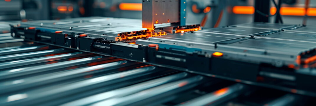 robotic equipment that delicately inserts individual battery cells into the frame