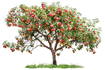 Fototapeta premium Apple Tree Solitude on transparent background,