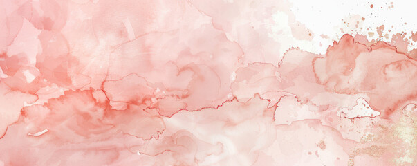 Fototapeta na wymiar Abstract watercolor style illustration with abstract clouds in hints of pink. 
