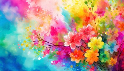 Obraz na płótnie Canvas abstract multicolor background a vibrant spring bloom of vivid hues
