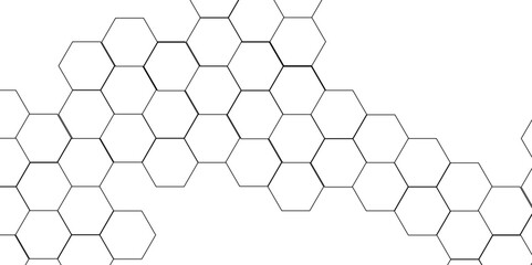 Hexagon concept design abstract technology background. Background with hexagons. Pattern with hexagons illustration of a honeycomb. Futuristic surface hexagon pattern with light rays.	
