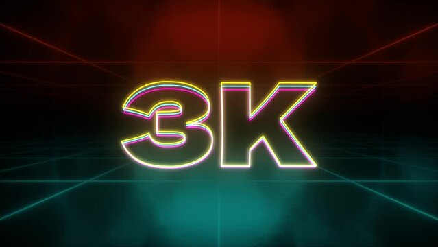 3k animation retro background