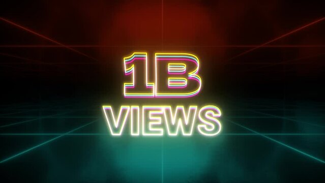 1B Views animation retro background