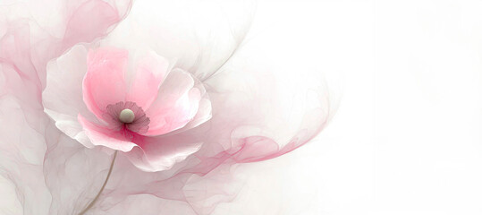 Coquelicot, fleur rose. Papier peint fleurs, arrière-plan.  Espace vide