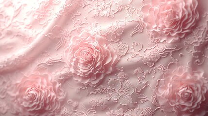 Background of Lace Patterns in Pink 8K Realistic

