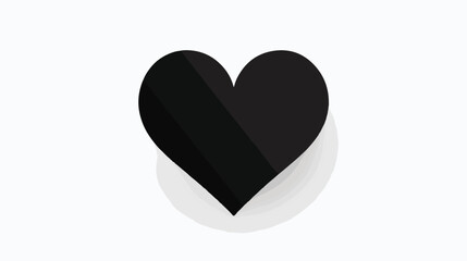 black heart icon isolated on white
