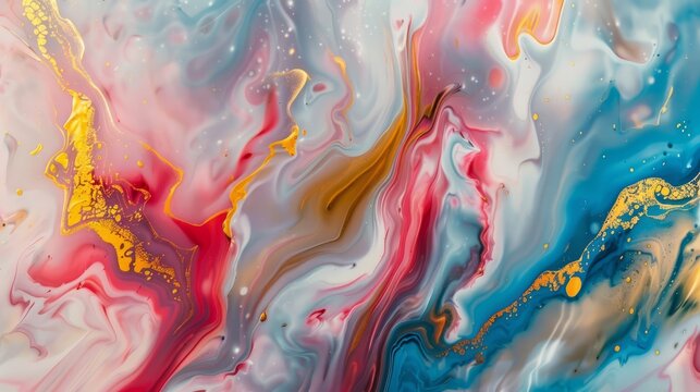 Beautiful abstract background. Fluid art. Liquid marble. Contemporary art