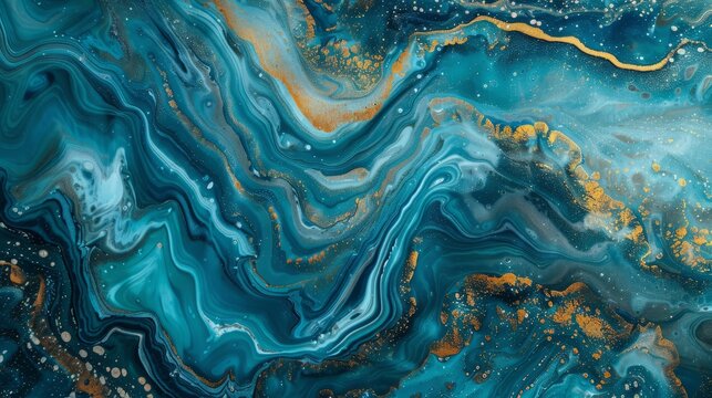 Beautiful abstract background. Сolor mixed acrylic paints. Abstract ocean- ART. Natural Luxury. Stones like marble contain all the history and secrets of the Earth