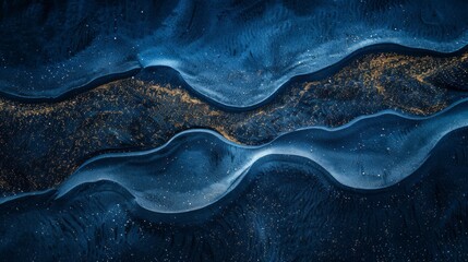 Abstract blue sand waves background.