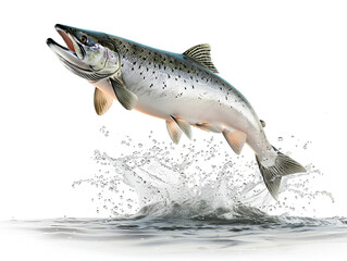 Obraz premium trout on a white background