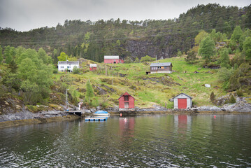 Houses on the Norway fjords