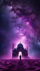 Foto auf Acrylglas Nighttime Charm: Serene Mosque in View  © chep
