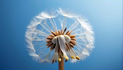 dandelion seed with background  - obrazy, fototapety, plakaty
