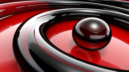 Dynamic 3d abstract business background in red and black tones for modern presentations
