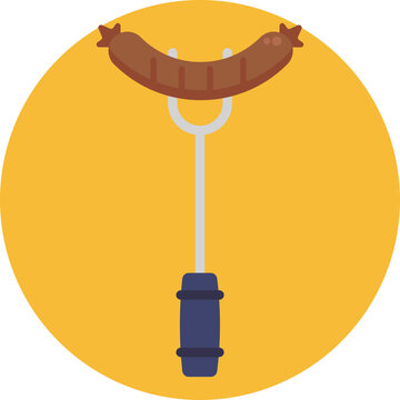This sausage icon captures the essence of a perfectly grilled sausage, promising a flavorful experience.
