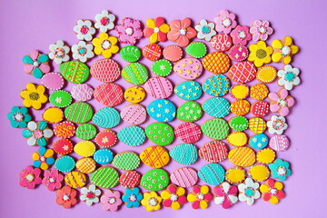 Colorful Easter Egg Cookies background