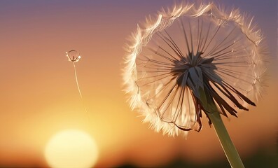 dandelion seed with background 