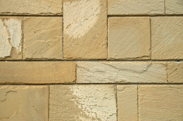 New light stone wall closeup