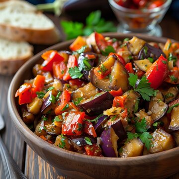 Escalivada pepper and eggplant salad