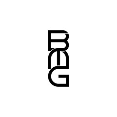 bmg typography letter monogram logo design