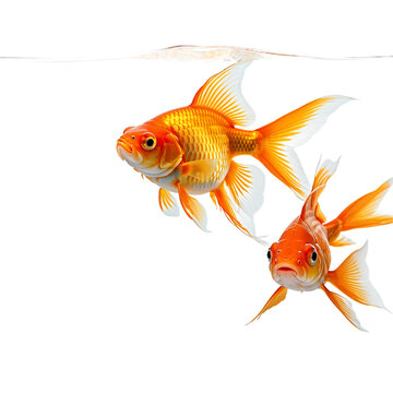 gold fish isolated on transparent background