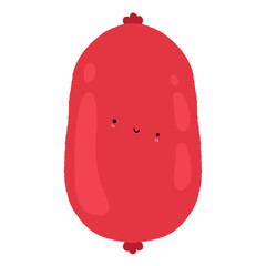 Cute Cocktail Sausage Character Mascot kawaii Cartoon illustration Cute Food Cute Ingredient Cute Sausage Kawaii Sausage
