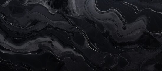 Black marbling texture featuring abundant contrasting veins for versatile use in design. - obrazy, fototapety, plakaty