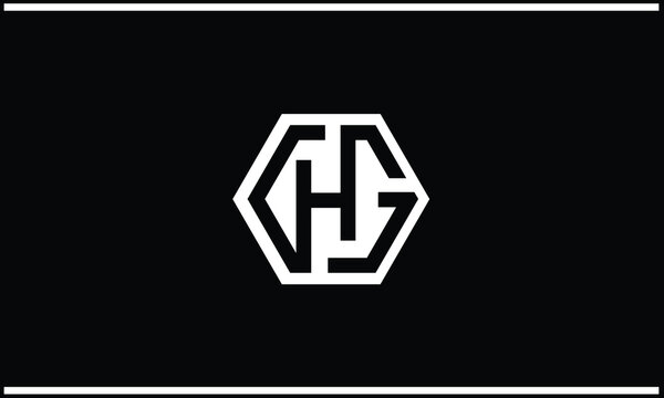 Alphabet Letters HG, GH,  Initials Logo Monogram
