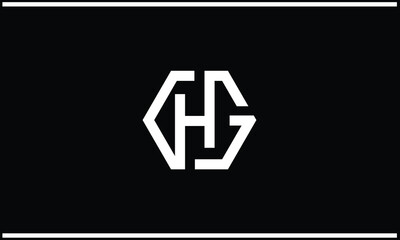 GH, HG, G, H, Abstract Letters Logo Monogram