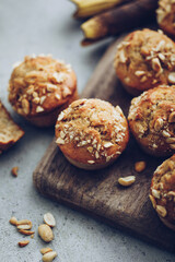 banana muffins fait maison à la cacahuète