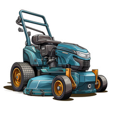 Naklejka premium Lawn mower with transparent background