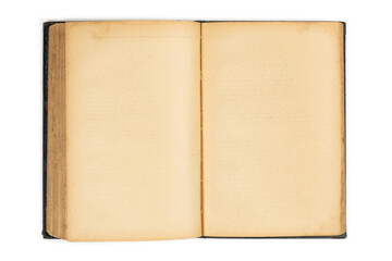open old book on white background