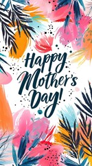 Mother's Day greeting card. Generative AI.