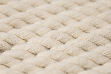 Rope detail. Close-up of its rope texture Depth of field minimalism ropes