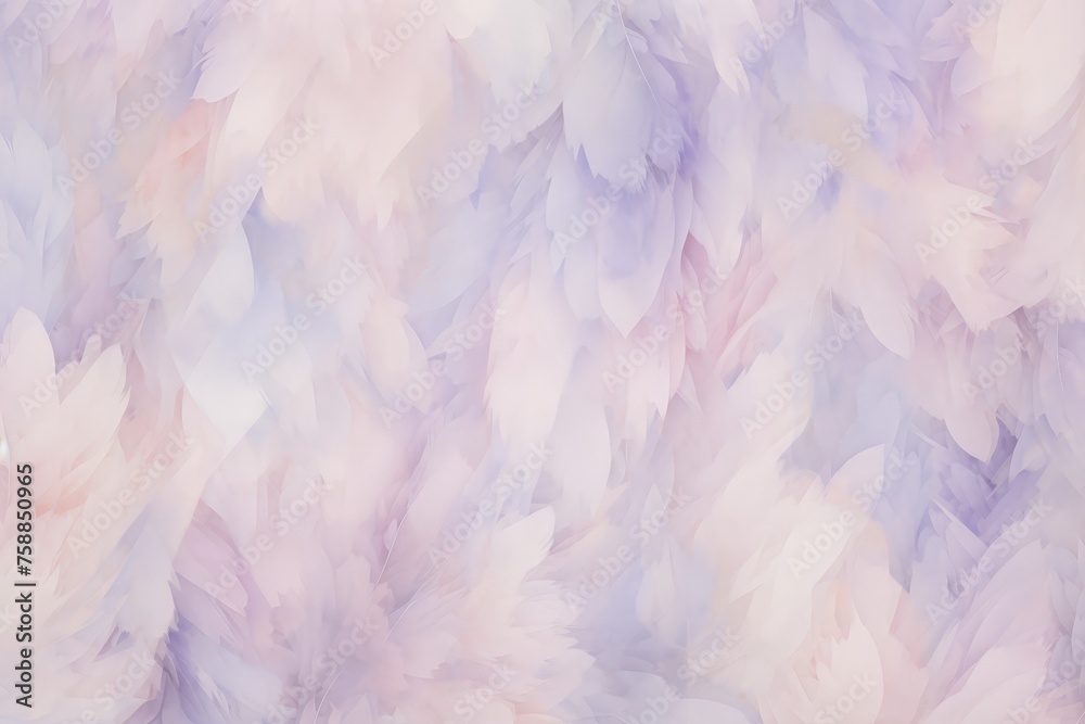 Aufkleber a mesmerizing display of purple and white feathers swirling and floating together in a tranquil danc