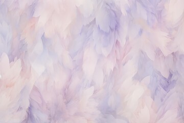A mesmerizing display of purple and white feathers swirling and floating together in a tranquil dance