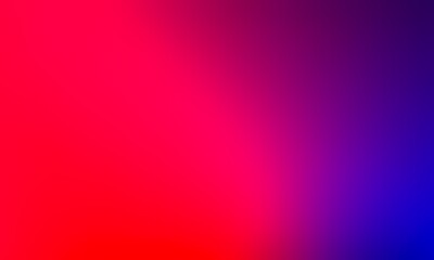 Abstract blurred background image of red, pink, purple, blue colors gradient used as an illustration. Designing posters or advertisements.