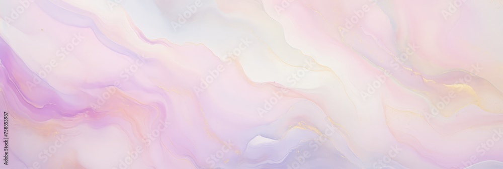 Poster a mesmerizing abstract painting featuring delicate swirls and layers of pastel colors blending toget