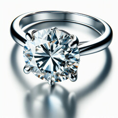 Ein Platinring mit Edelstein