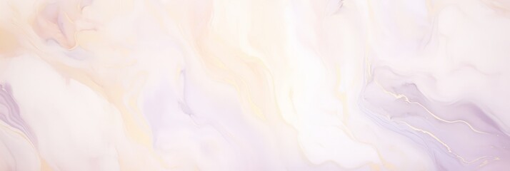 Fototapeta premium Flowing strokes of white and purple dance across the canvas, creating a sense of tranquility and mystery, banner