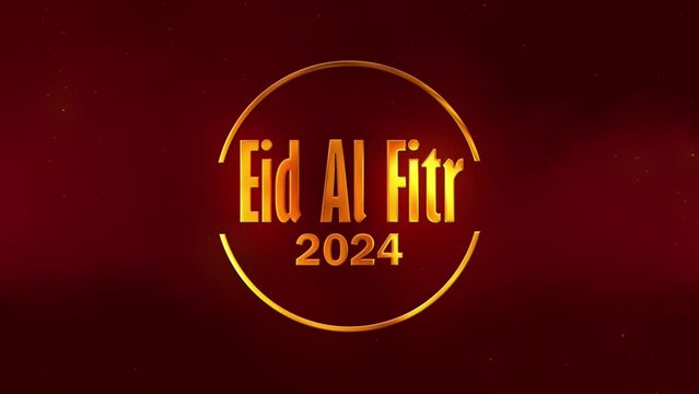  Eid Al fitr 2024 Glow Background with Text
