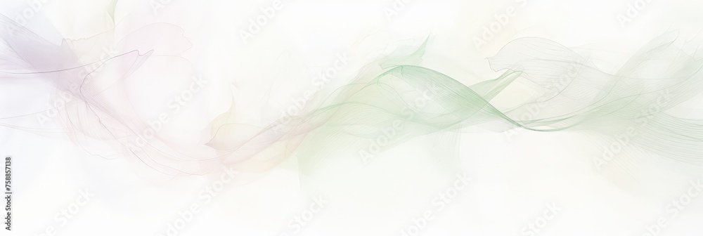Poster A dreamy composition blending the soft hues of white and green in a mesmerizing display of blurred layers and textures