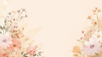 Obraz na płótnie Canvas Elegant Floral Arrangement on a Soft Pastel Background For Spring
