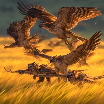 Dynamic Raptor Chase: The Ultimate Survival Instincts in Action