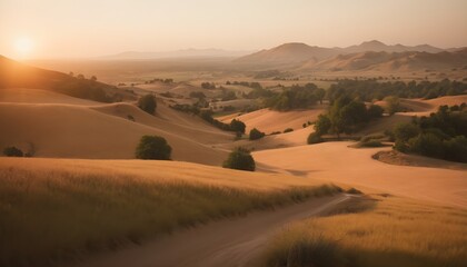 Obraz premium sunset in the mountains