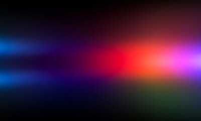 abstract colorful light leak on black background