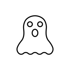 Obraz premium Ghost outline icons, minimalist vector illustration ,simple transparent graphic element .Isolated on white background