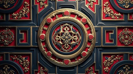 Chinese Seamless Pattern 8k Realistic Lighting