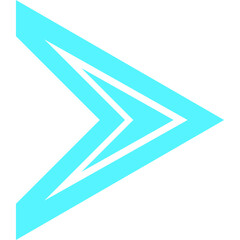 Blue Modern Futuristic Arrow